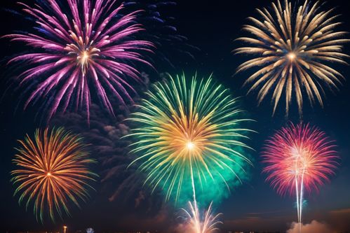 喜庆欢乐节日节庆烟花摄影图